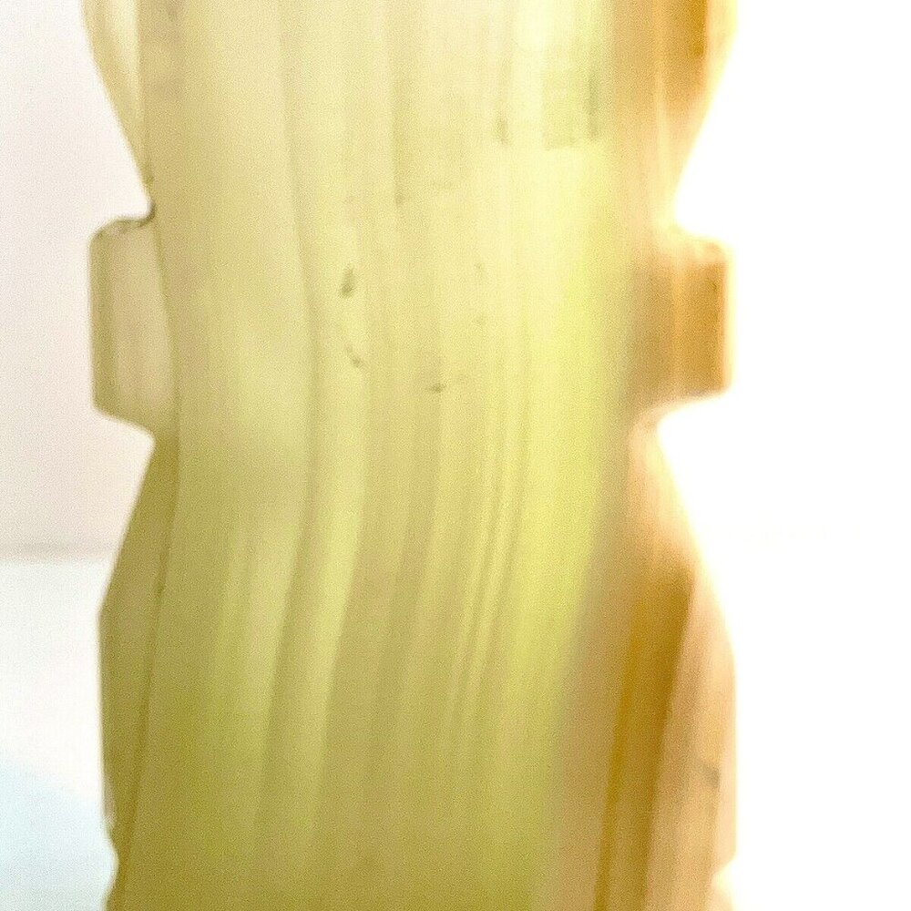 Vintage Hand Carved Onyx TIKI Aztec Mayan God Handmade Lucid Stone Bookend - Picture 13 of 15
